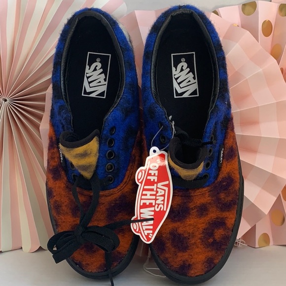 vans era mixed leopard platform sneaker